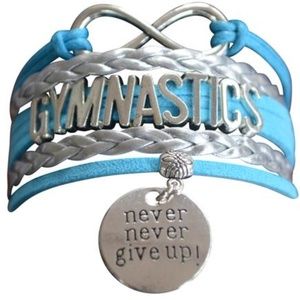 Girls Gymnastics Never Give Up Bracelet